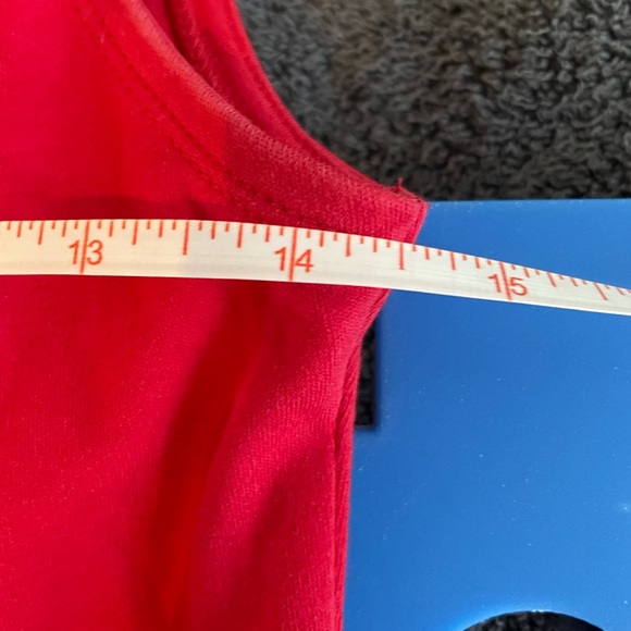 *DONATED* NY & Co | Bright Red Dress with Pockets | Stretchy - Picture 4 of 7